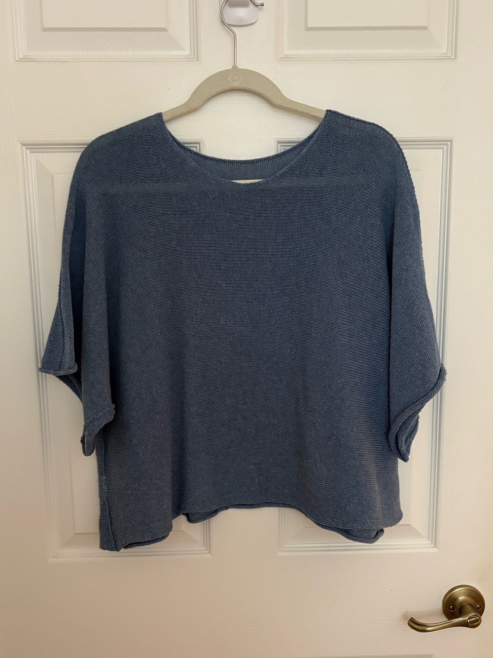 Women’s Blue Boxy Knit Top